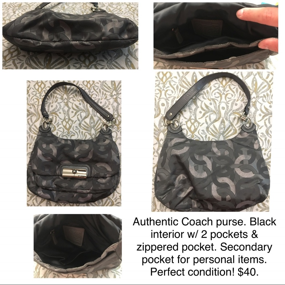 Authentic Gray Coach Purse